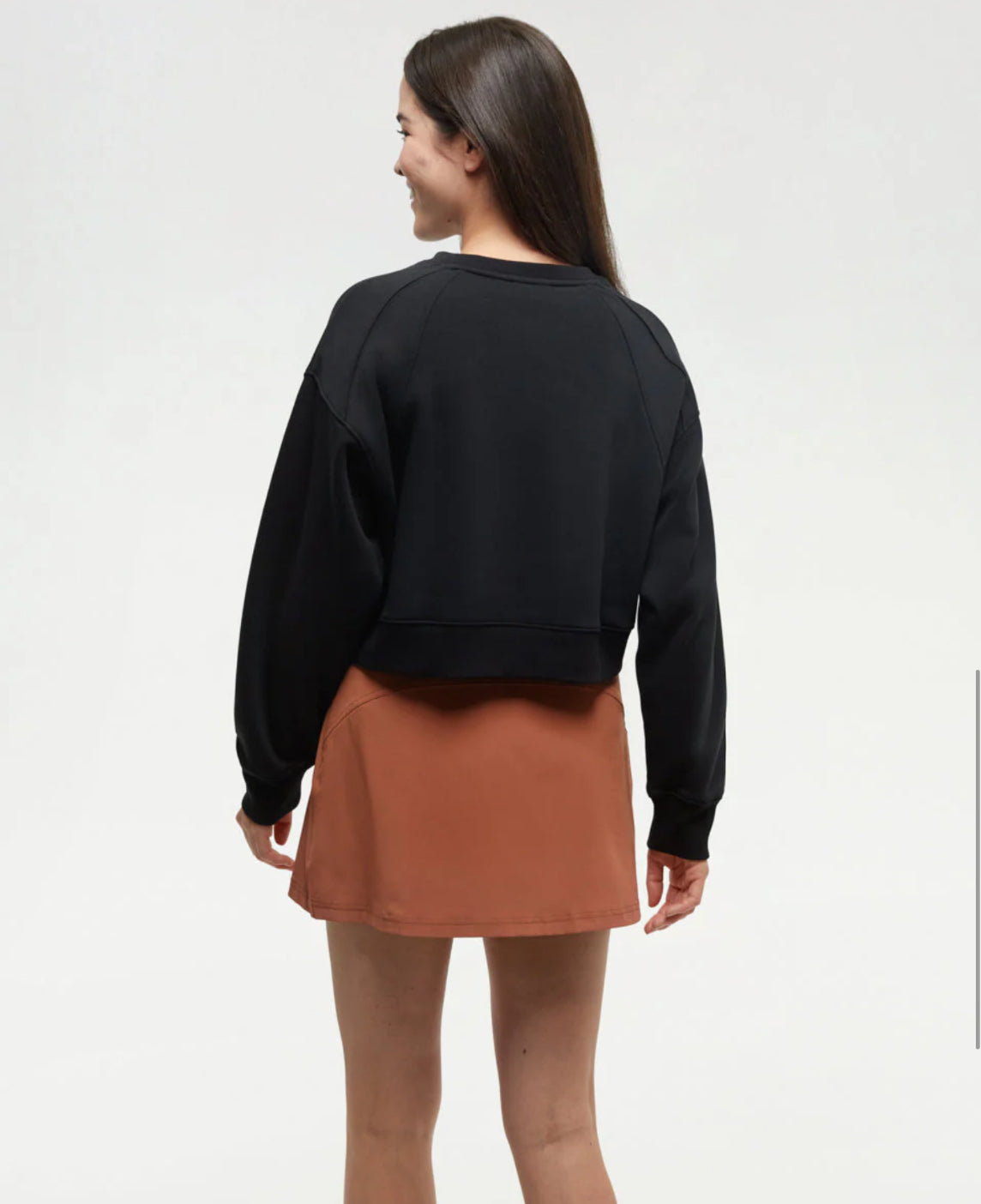 TenTree Bluffs Cropped Crew - Meteorite Black | Women’s