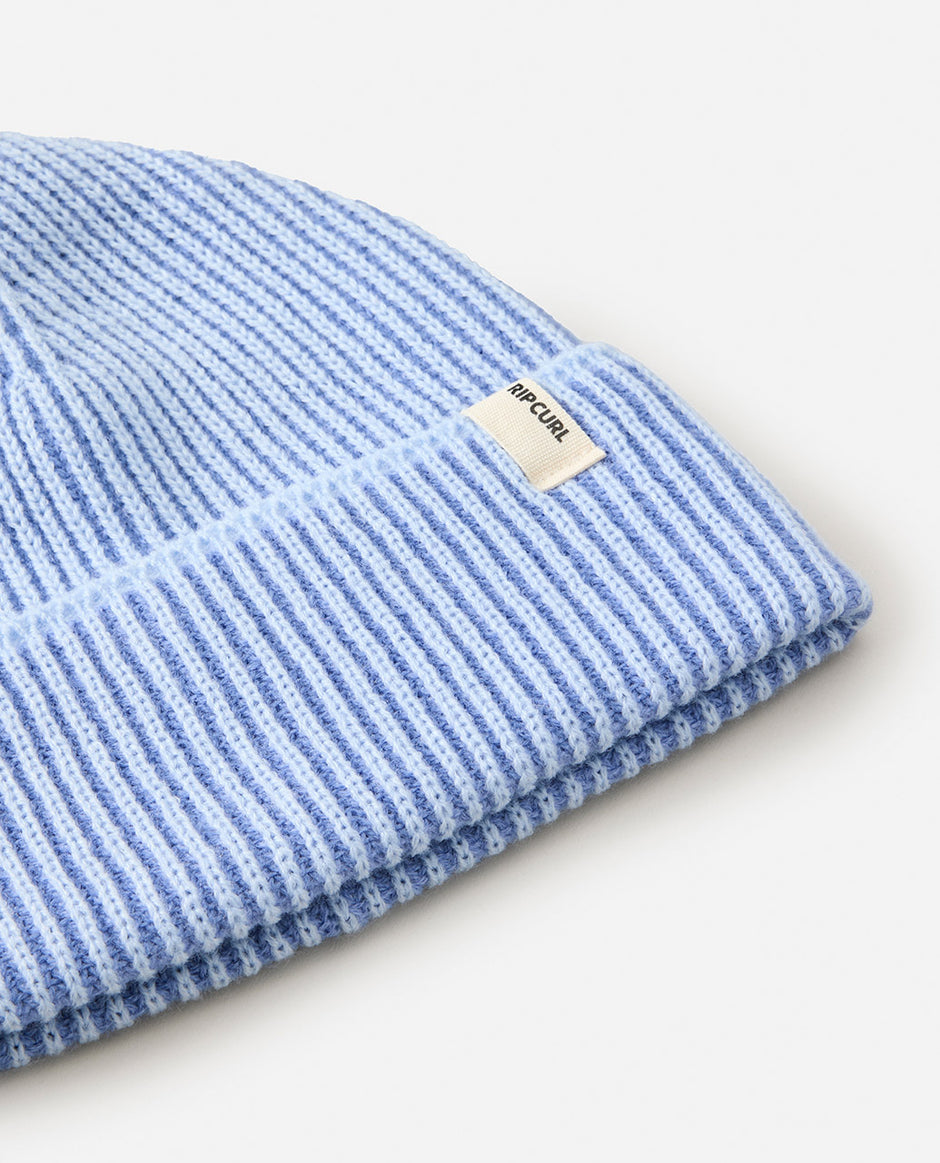 Rip Curl 2 Tone Ribbed Reg Beanie - Blue | Women’s