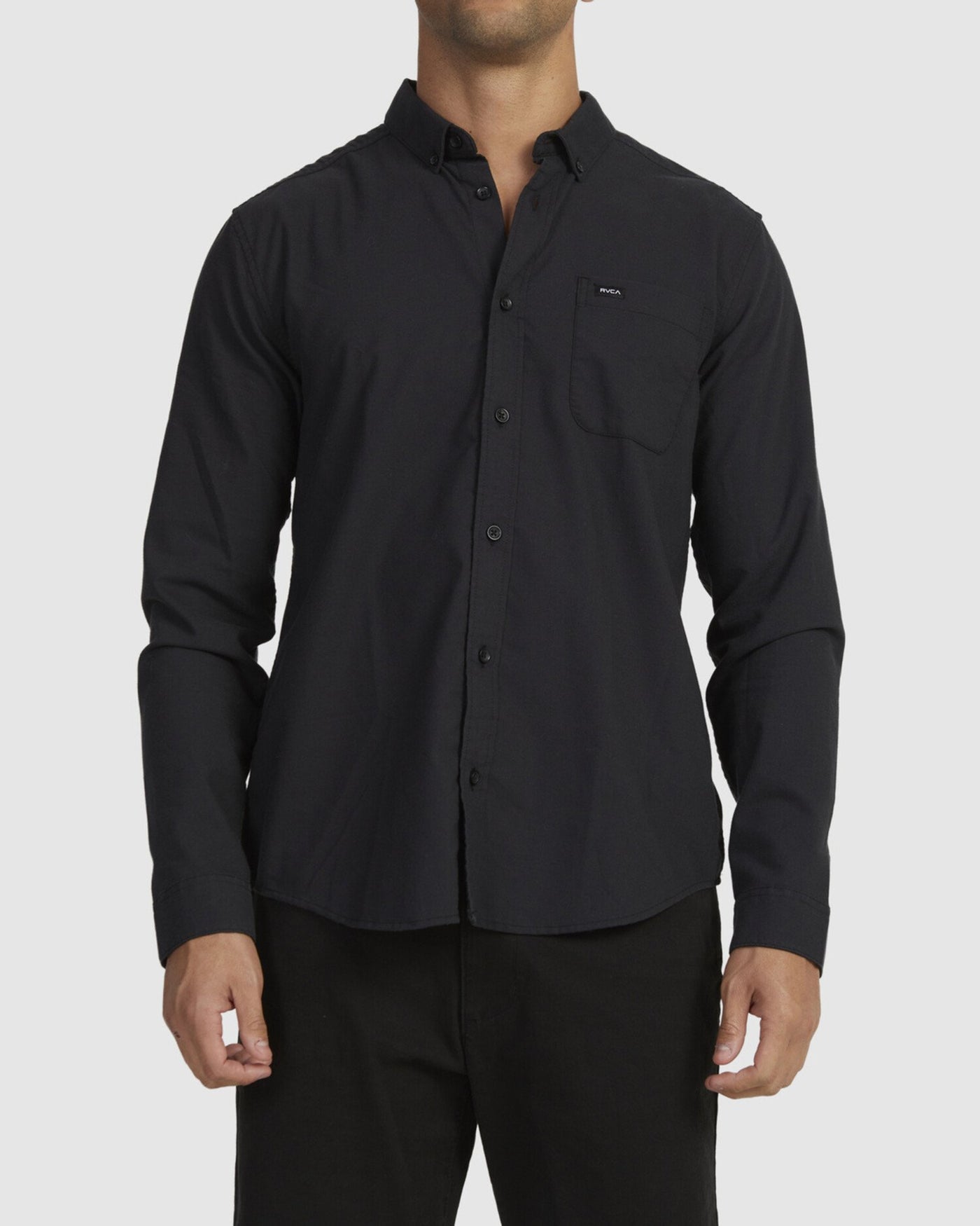 RVCA That’ll Do Stretch Long Sleeve Shirt - Black | Men’s