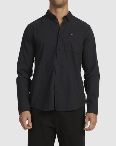 RVCA That’ll Do Stretch Long Sleeve Shirt - Black | Men’s