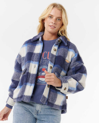 Rip Curl Cala Nights Check Jacket - Blue | Women’s