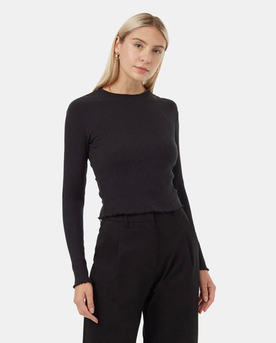 TenTree Newell Longsleeve Shirt - Meteorite Black | Women’s