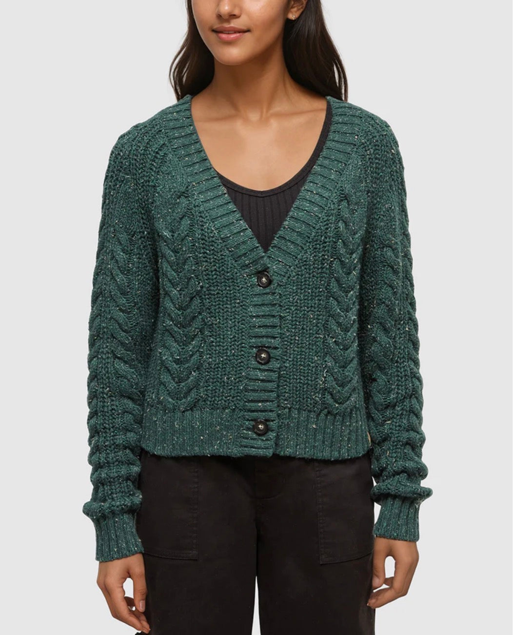 TenTree Stillwater Cardigan - Forest Pine Nep | Women’s