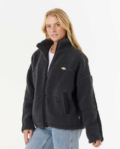 Rip Curl Cala Nights Sherpa Jacket - Washed Black | Women’s