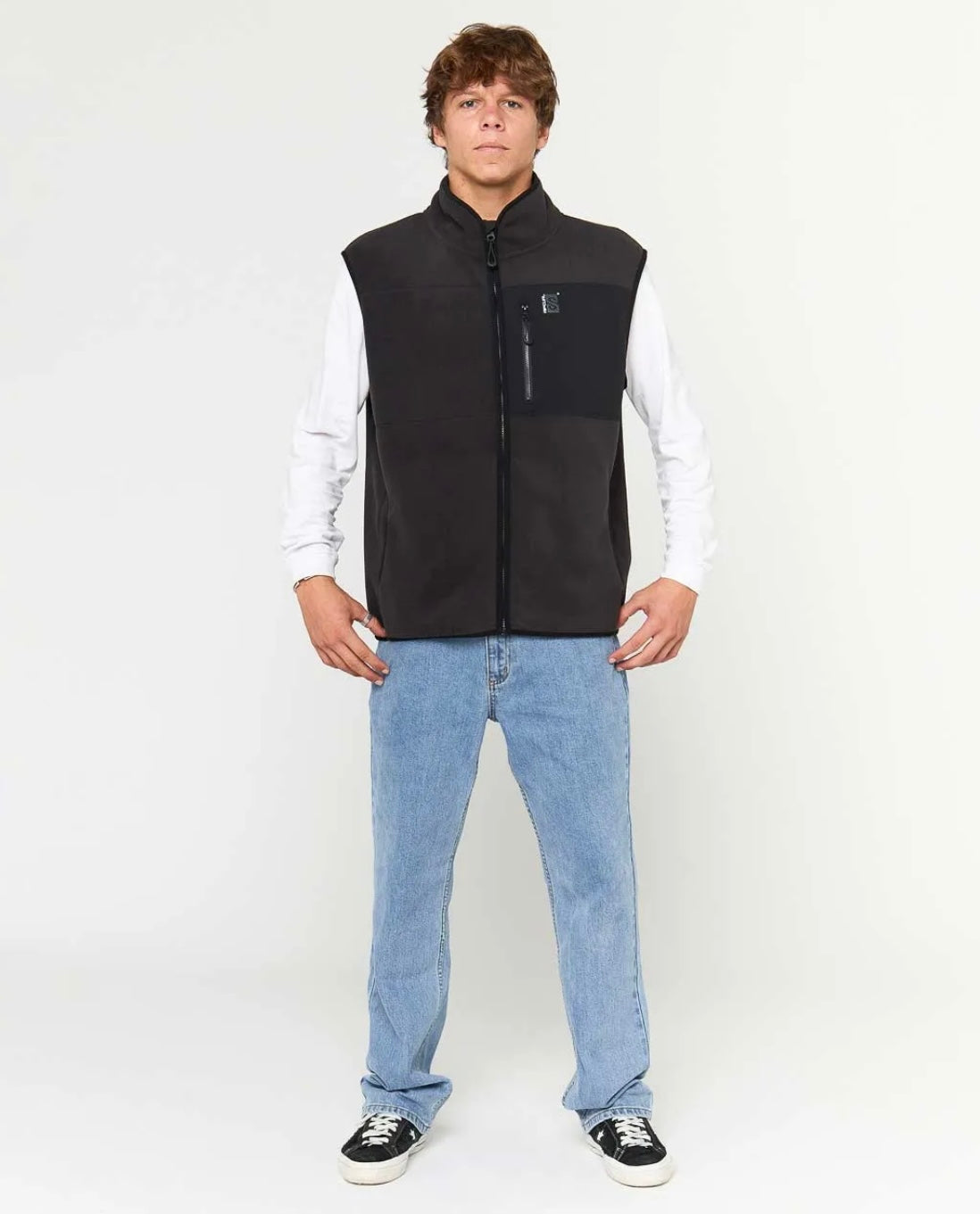 Rip Curl Search Polar Fleece Vest - Black | Men’s