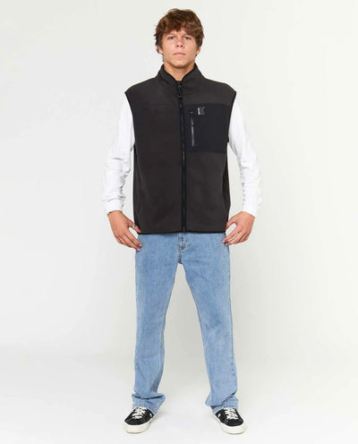 Rip Curl Search Polar Fleece Vest - Black | Men’s