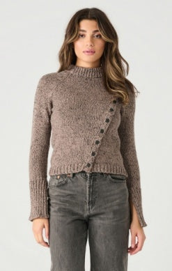 Dex Asymmetric Buttoned Sweater