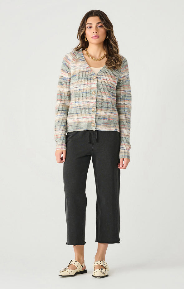 Dex Long Sleeve Buttoned Spacedye Cardigan