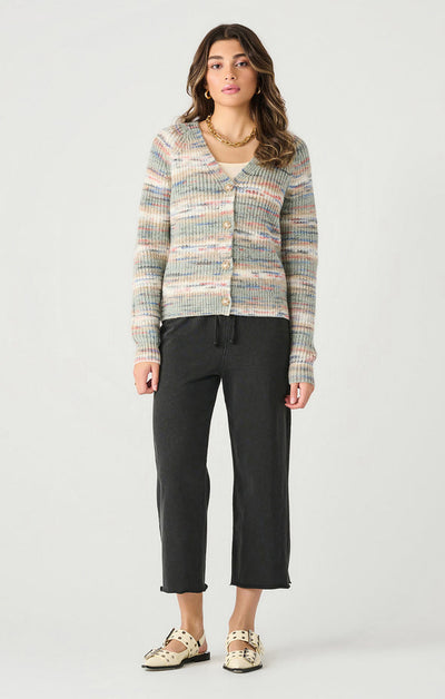 Dex Long Sleeve Buttoned Spacedye Cardigan