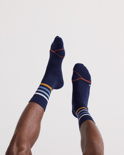 SAXX Good Form Crew Sock - Blue Bold Stripe | Men’s