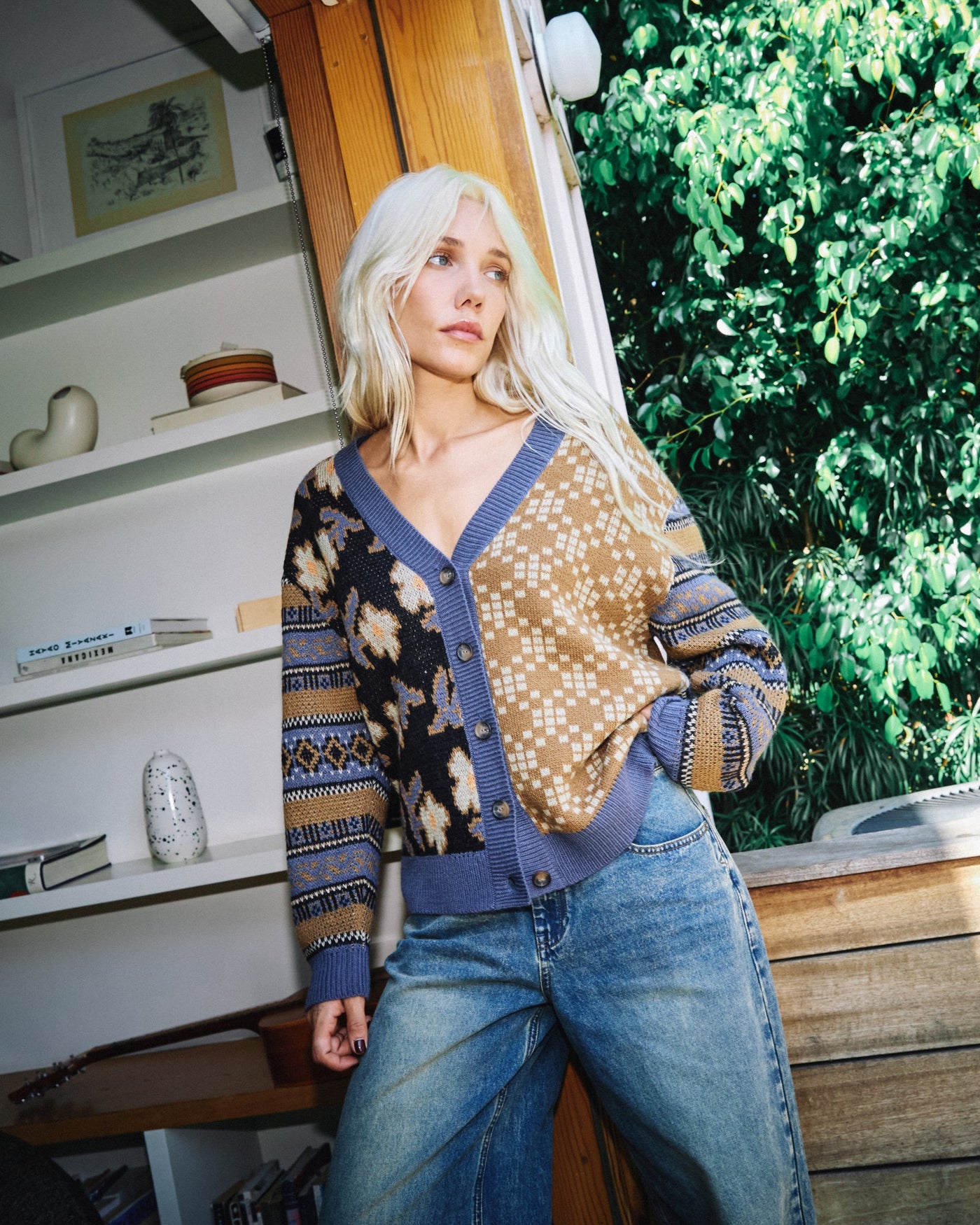 RVCA Lumen Cardigan - Stone Blue | Women’s