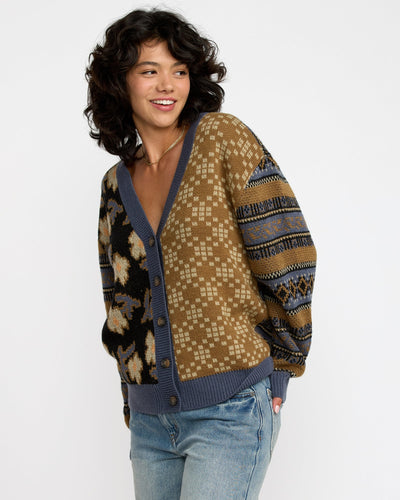 RVCA Lumen Cardigan - Stone Blue | Women’s