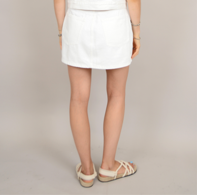 RD Style Skie 5 Pocket Mini Skirt - White Wash | Women’s