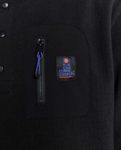 Rip Curl Search Puffer Fleece Crew - Black | Men’s