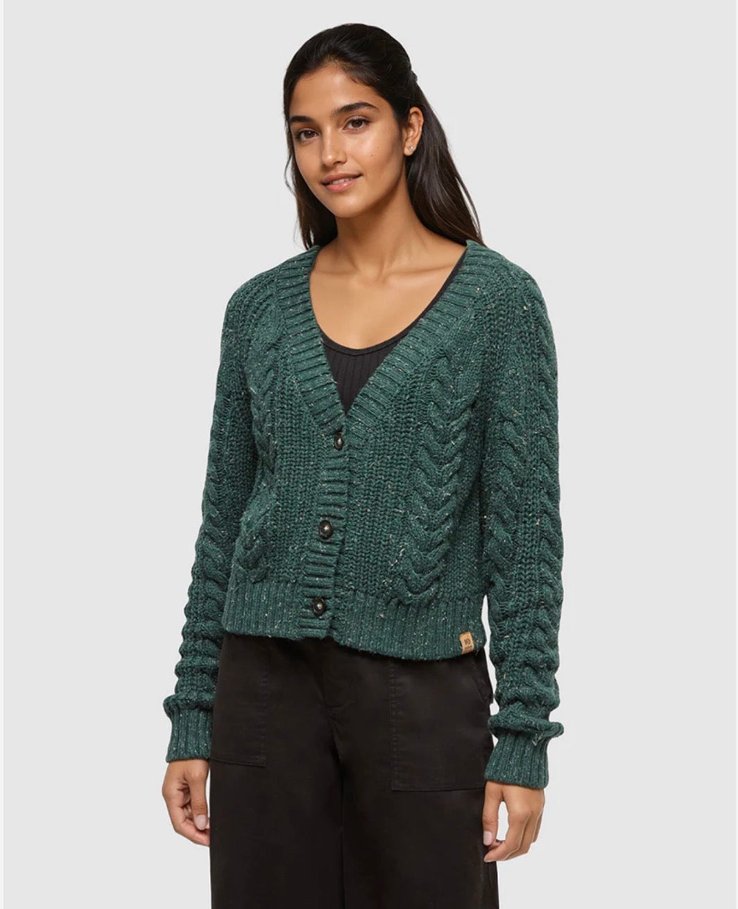 TenTree Stillwater Cardigan - Forest Pine Nep | Women’s