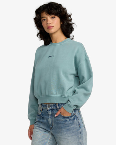 RVCA Forever Fleece Sweatshirt - Blue Haze | Women’s