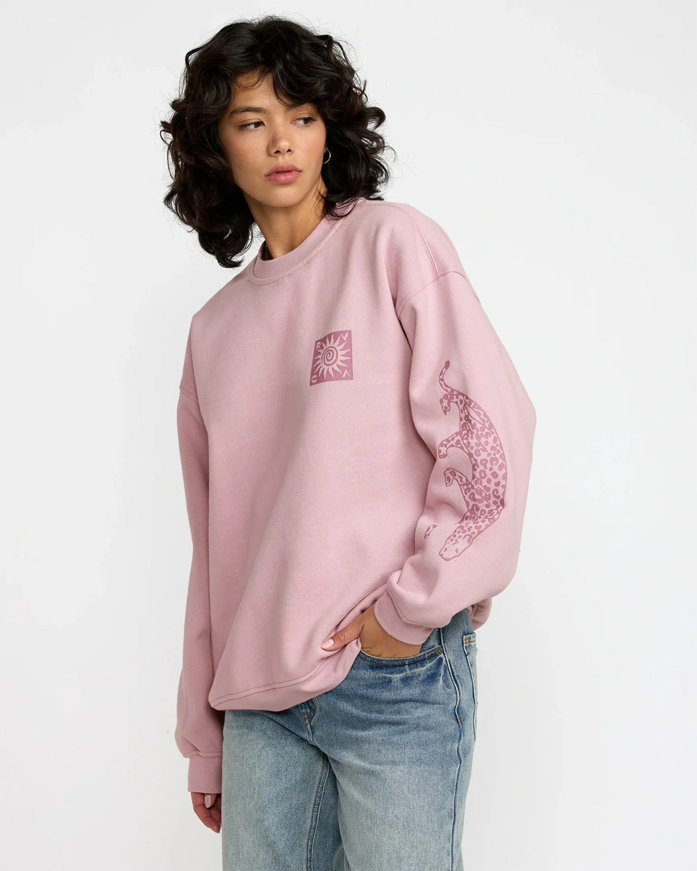RVCA Baggie Boyfriend Crew - Lush Lilac | Women’s