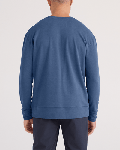 SAXX 3Six Five Long Sleeve Crew - Washed Indigo | Men’s