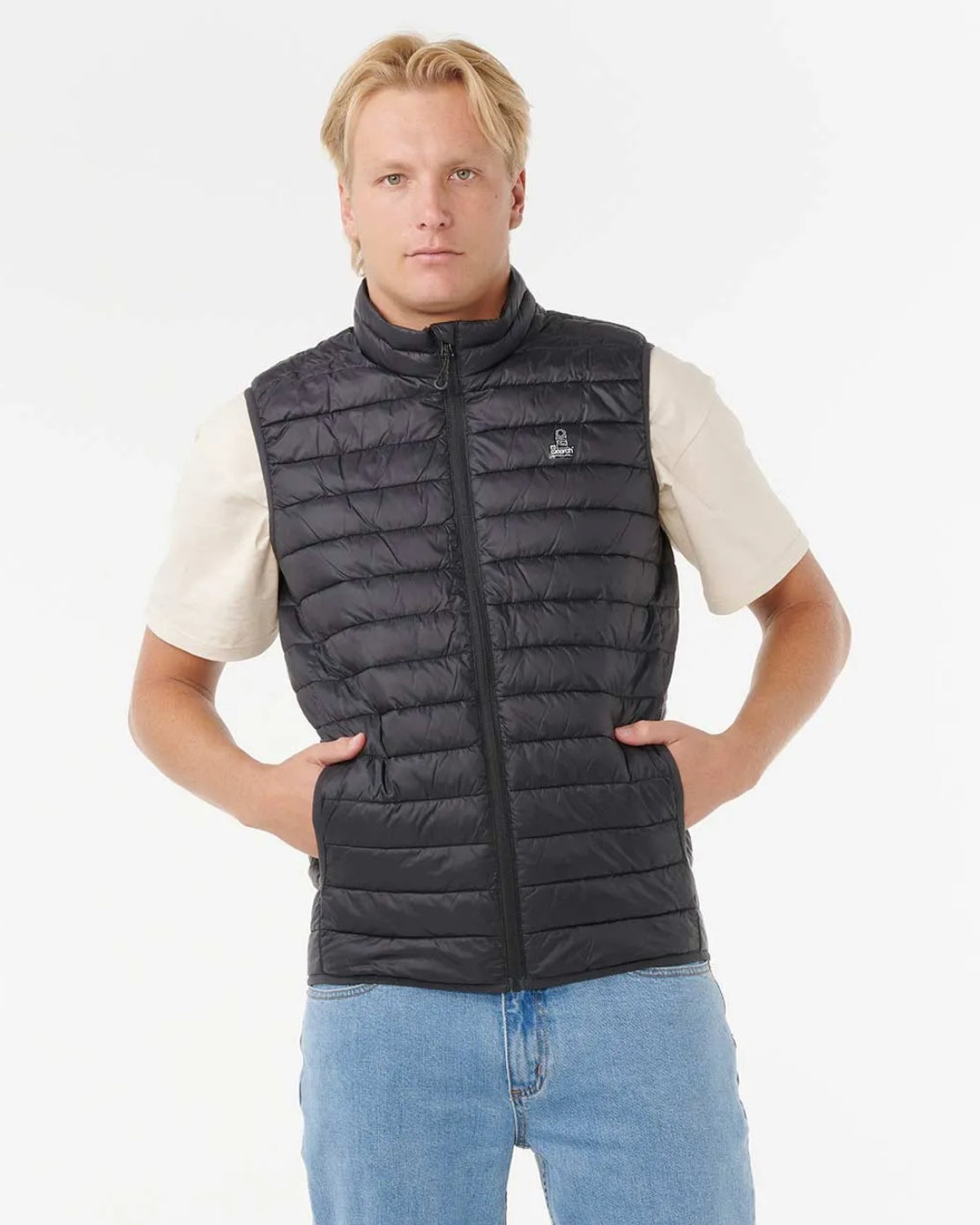 Rip Curl Anti Series Search Puffer Vest - Black | Men’s