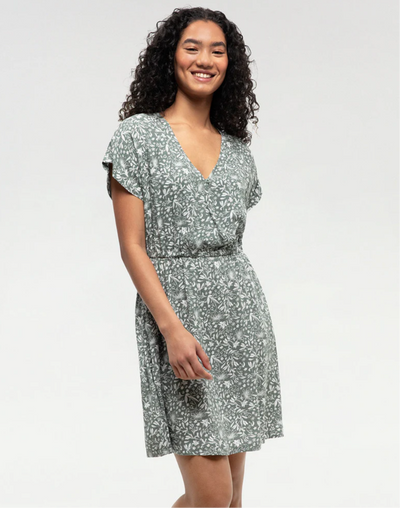 TenTree Kits Dress - Agave Green/Field Flowers | Women’s