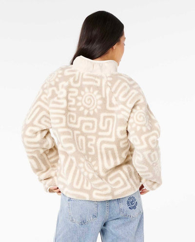 Rip Curl Sunset Luau 1/4 Zip Polar Fleece - Bone | Women’s