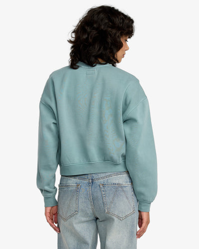 RVCA Forever Fleece Sweatshirt - Blue Haze | Women’s