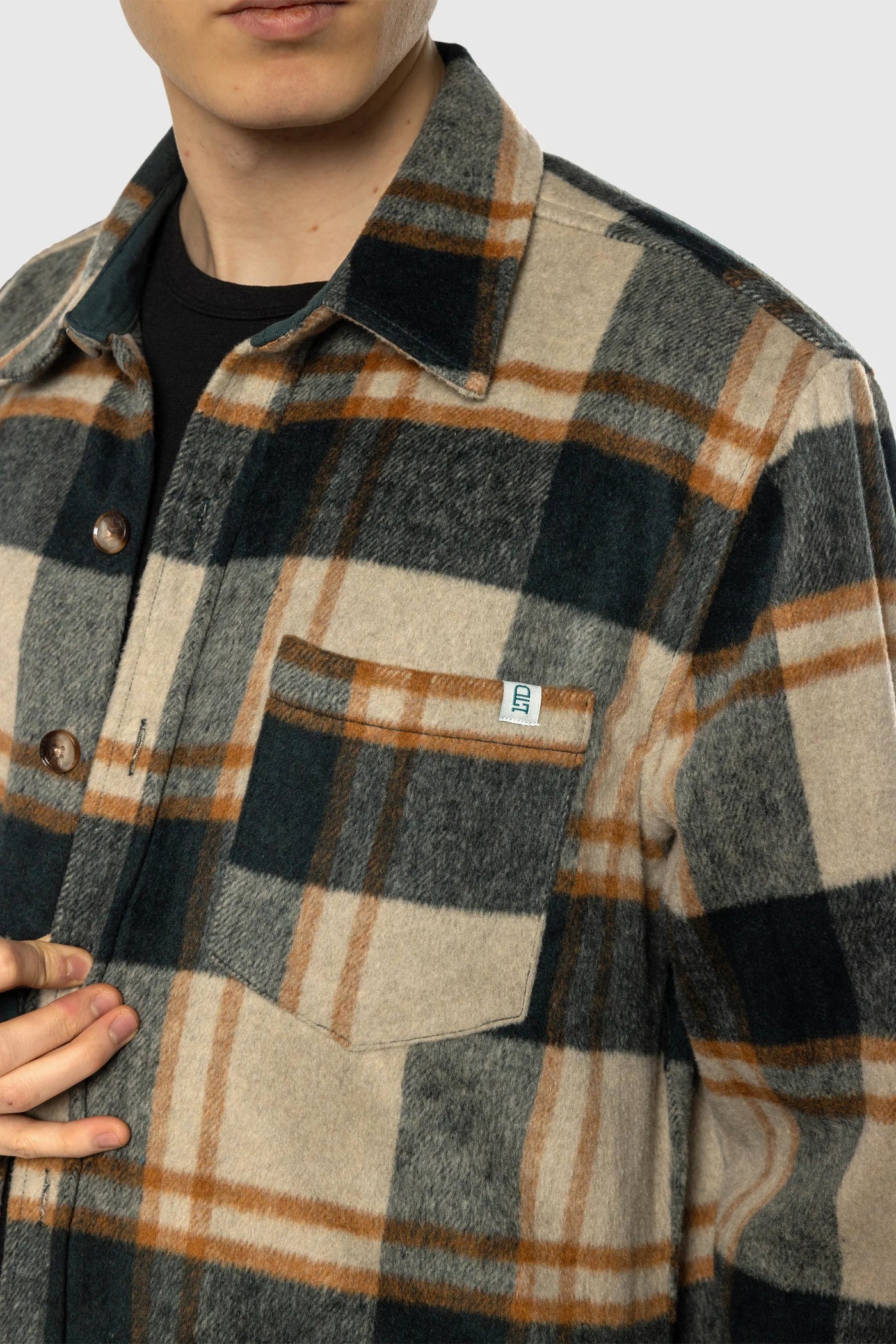 TEAMLTD Plaid Overshirt - Forest | Men’s