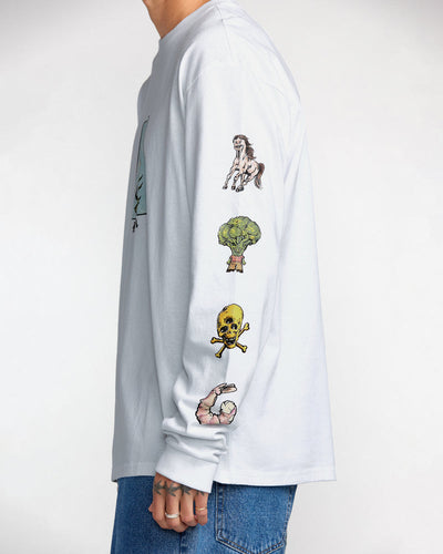 RVCA X SPANKY KSL Long Sleeve T-Shirt - White | Men’s