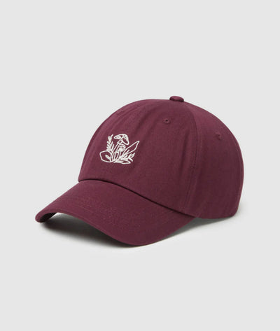 TenTree Understory Peak Hat - Deep Burgundy/Warm Oak | Unisex