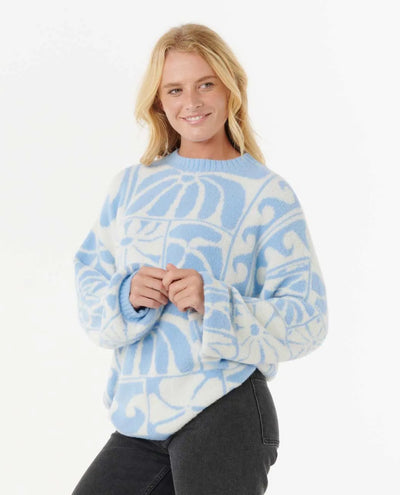 Rip Curl Artist Of The Search - Ty Williams Jacquard Crew - Blue | Women’s