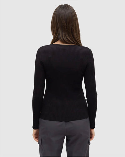 TenTree Knowles Henley - Meteorite Black | Women’s