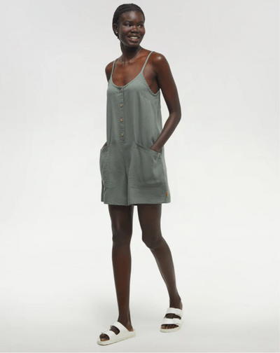 TenTree Hemp Laurel Romper - Agave Green | Women’s