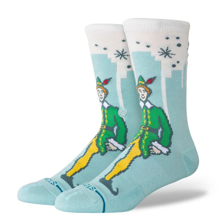 Stance X Elf Big City Elf Crew Socks - Iceblue | Unisex