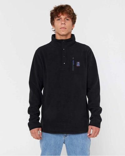 Rip Curl Search Puffer Fleece Crew - Black | Men’s