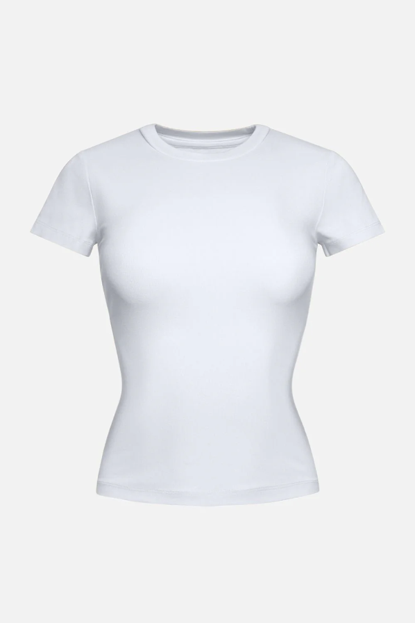 Kuwalla Micro Rib Tee - White | Women’s