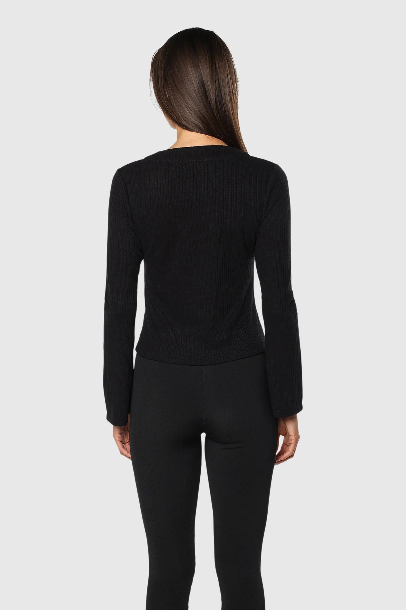 TEAMLTD Tie Front Long Sleeve - Black | Women’s