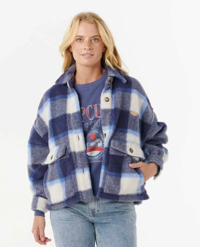 Rip Curl Cala Nights Check Jacket - Blue | Women’s