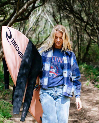 Rip Curl Cala Nights Check Jacket - Blue | Women’s