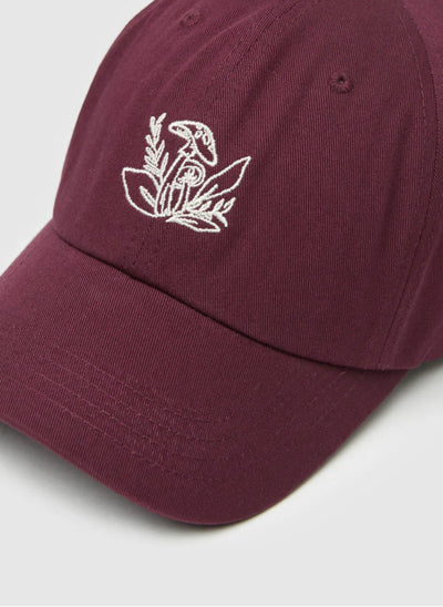 TenTree Understory Peak Hat - Deep Burgundy/Warm Oak | Unisex