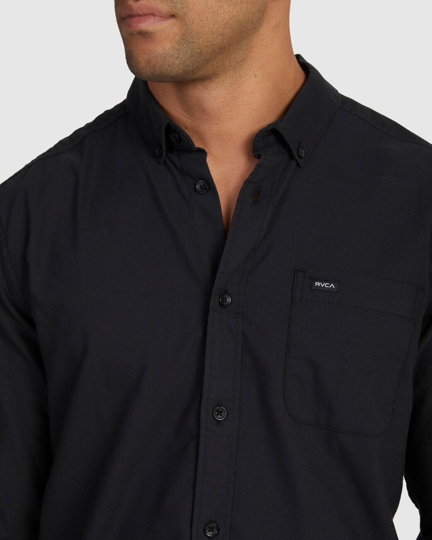 RVCA That’ll Do Stretch Long Sleeve Shirt - Black | Men’s
