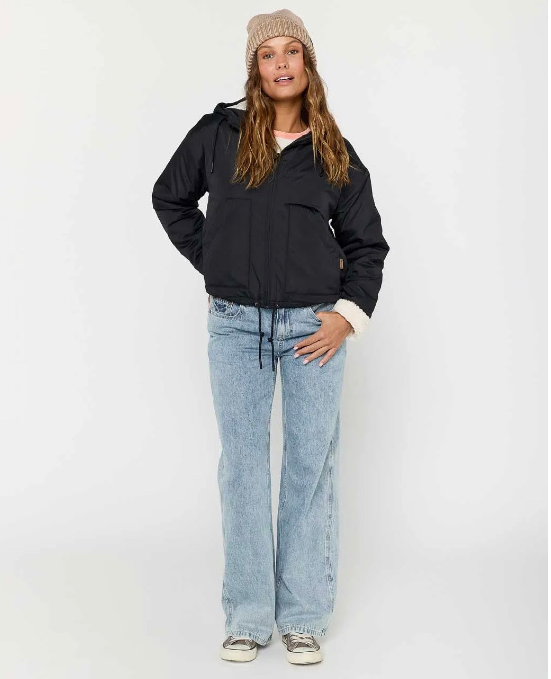 Rip Curl Keepsakes Bomber Jacket  - Washed Black | Women’s