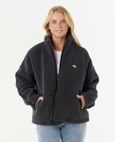 Rip Curl Cala Nights Sherpa Jacket - Washed Black | Women’s