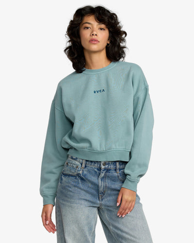 RVCA Forever Fleece Sweatshirt - Blue Haze | Women’s