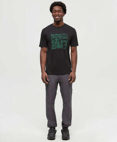 TenTree Adventure Essentials T-Shirt - Meteorite Black/Jade | Men’s