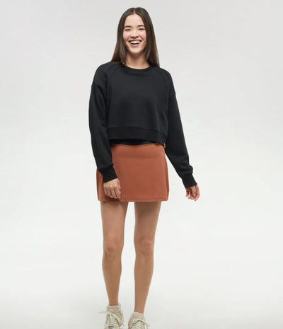 TenTree Bluffs Cropped Crew - Meteorite Black | Women’s