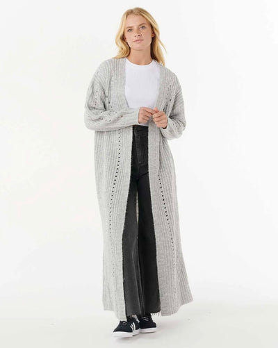 Rip Curl Oceanic Duster Cardigan - Light Grey Heather | Women’s