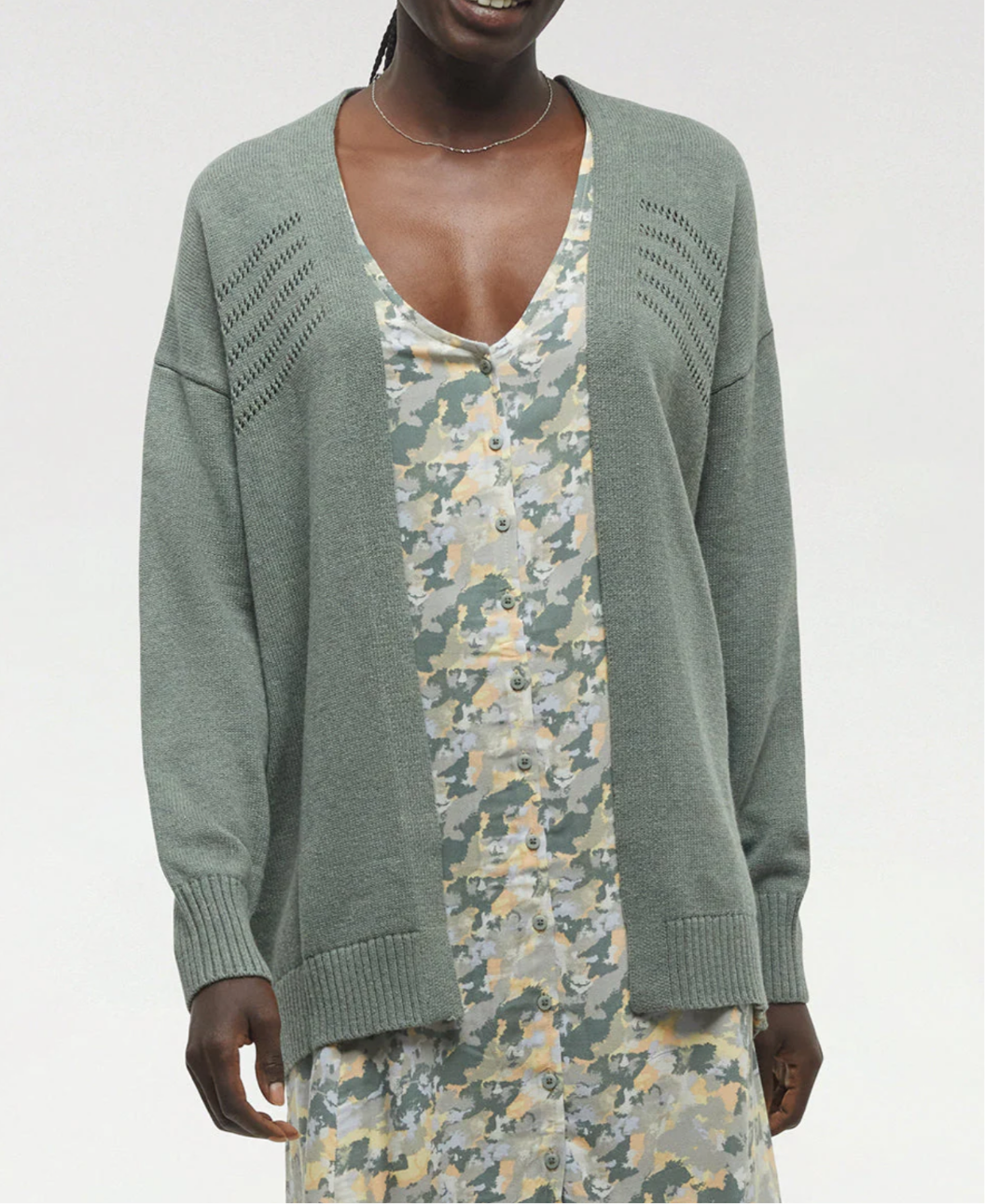 TenTree Prairies Cardigan - Agave Green Heather | Women’s