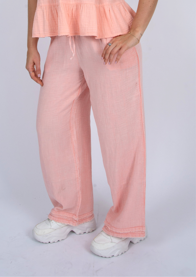 RD Style Merry Pull On Drawstring Pant - Dusty Peach | Women’s