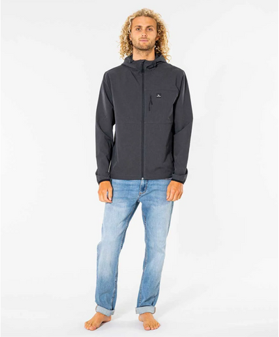 Rip Curl Elite Anti-Series Zip Through Jacket - Black | Men’s