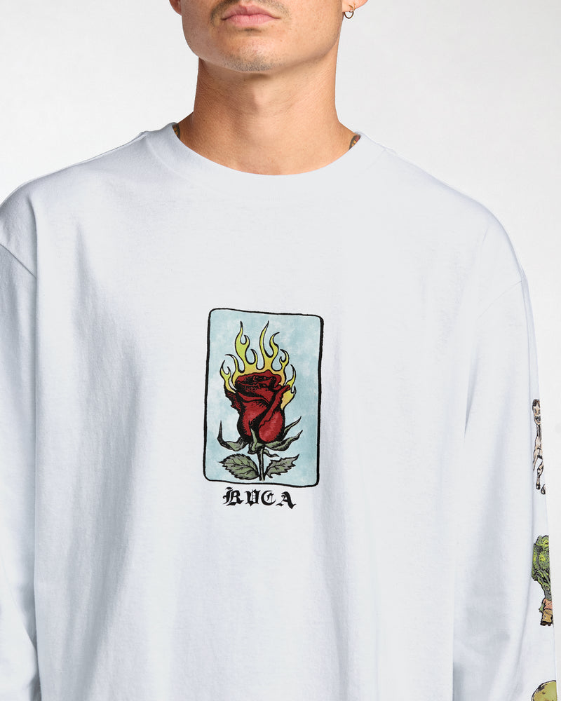 RVCA X SPANKY KSL Long Sleeve T-Shirt - White | Men’s